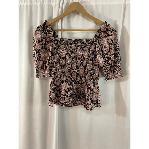 BB Dakota Steve Madden  Floral Puff Sleeve Top  Size: Medium - Picture 2 of 8